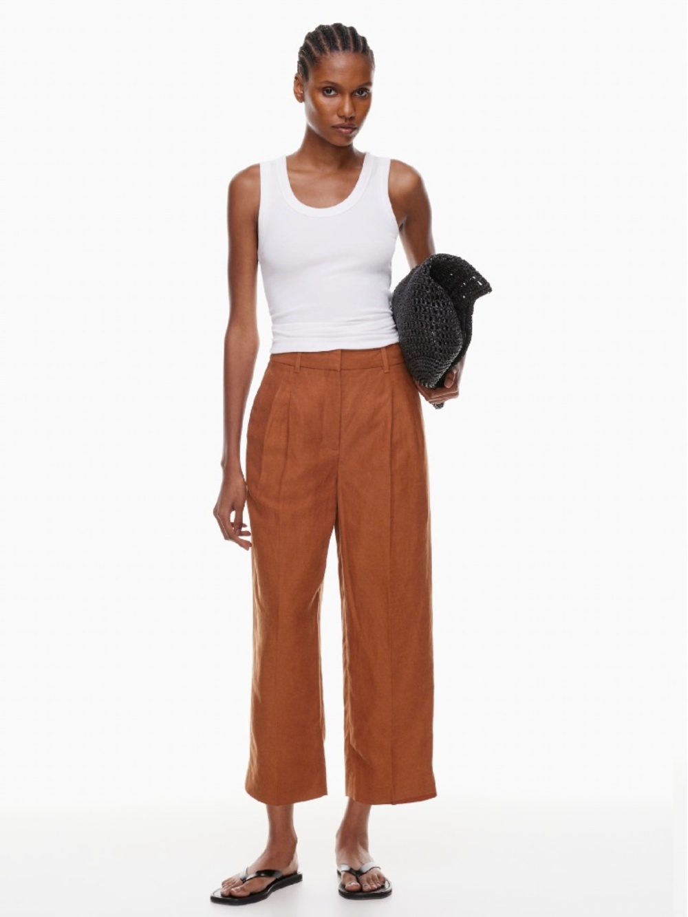 Aritzia Wilfred The Effortless Pant Cropped - CruiseLinen (NWOT)
